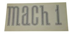 Dekal Heckklappe Mach1 silber Text 71-72