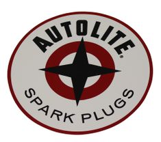 Dekal "Autolite spark plugs" 6-" rund