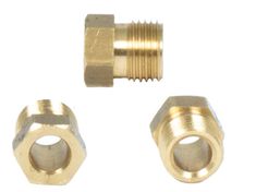 Brass fitting 7/16"-24/ 1/4" line male