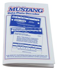 Identschild Dekodierer Mustang 64-73