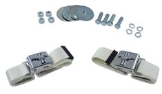 Sicherheitsgurt 2 pkt Weiss m. Logo