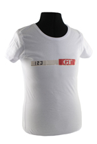 T-Shirt Frau weiss 123GT emblem