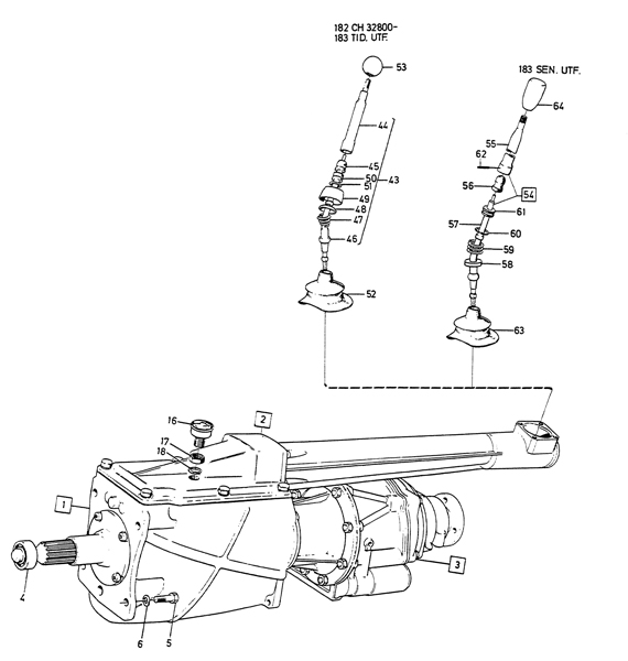 Schalthebel/Getriebe M41