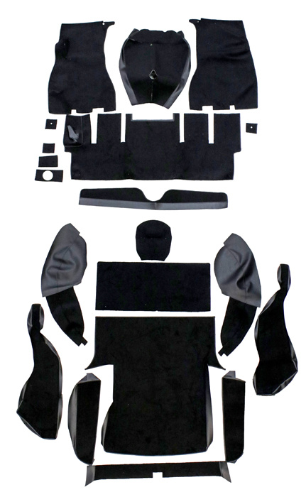 Teppichsatz 1800ES schwarz Spezial