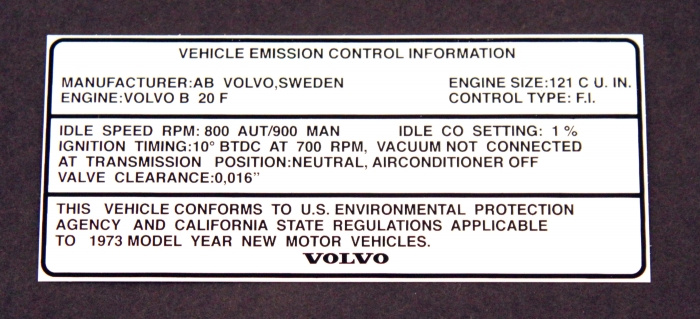 Dekal Vehicle Emission 1800