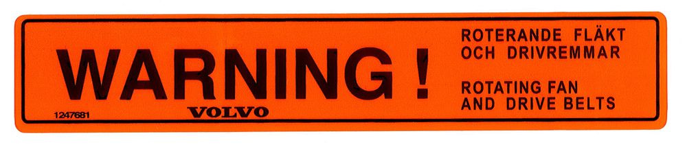 Dekal Warnung Gebl�se