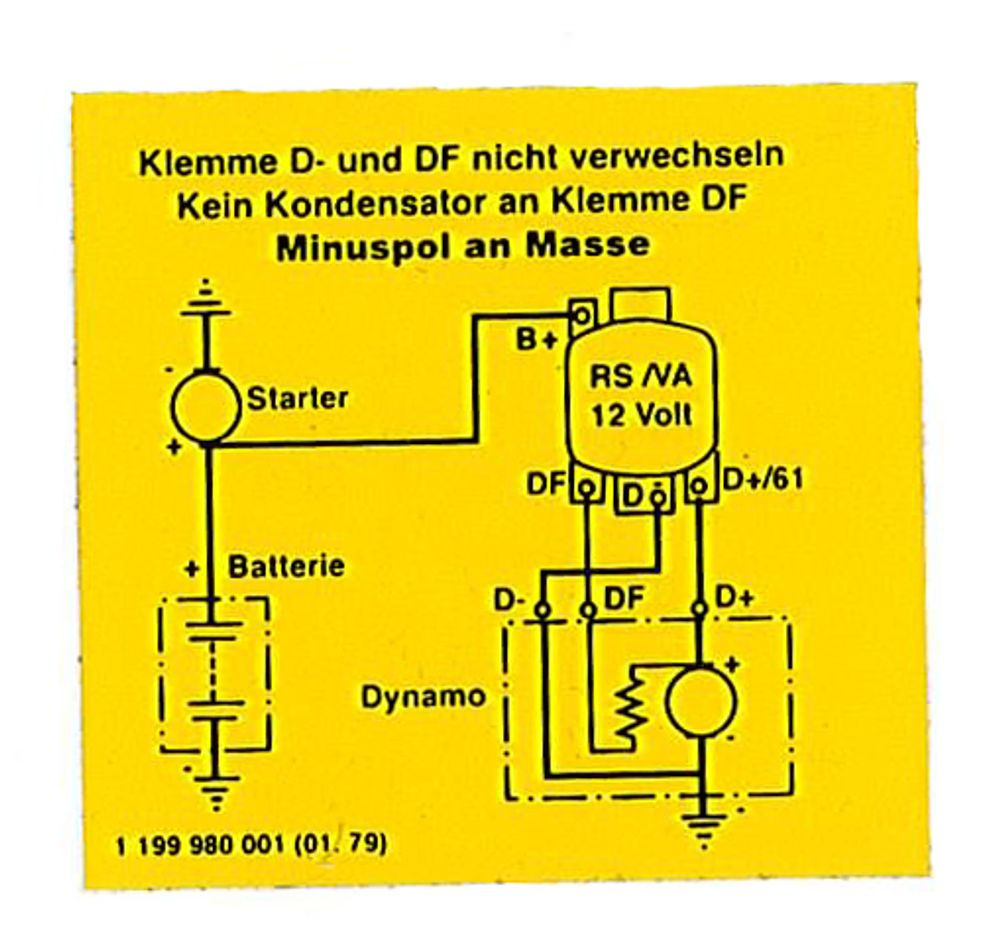 Dekal Laderelais 12V