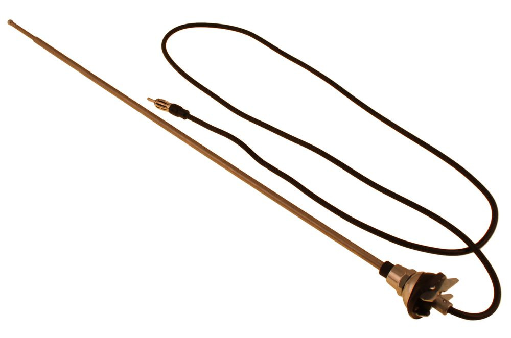 Antenne Universal verchromt mit rundem F