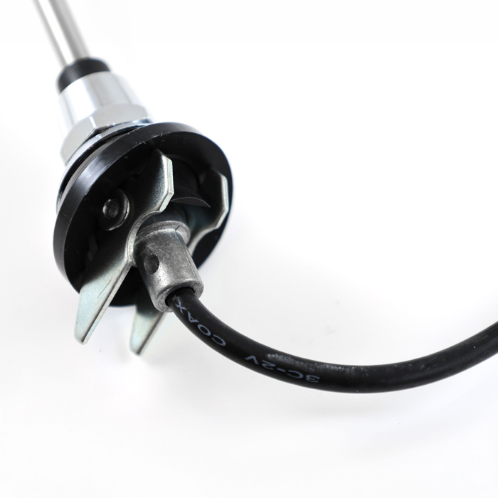 Antenne Universal verchromt mit rundem F