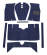 Carpet kit blue 122 65-70 M/T RHD
