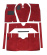 Teppichsatz Amazon 65-70 rot Textil