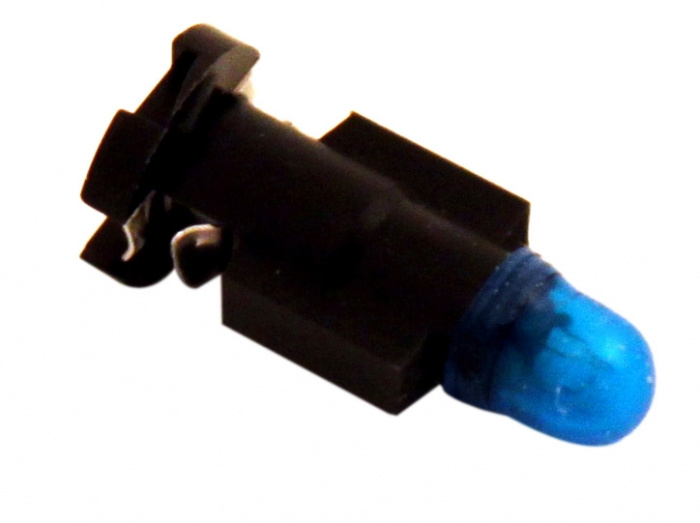 Gl�hbirne blau mit Halterung