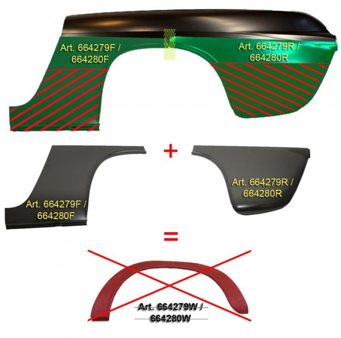 Karosserieblech hinter Hinterrad 1800 li