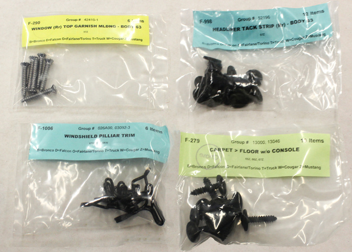 Schraubensatz Mustang Interieur 67 FB