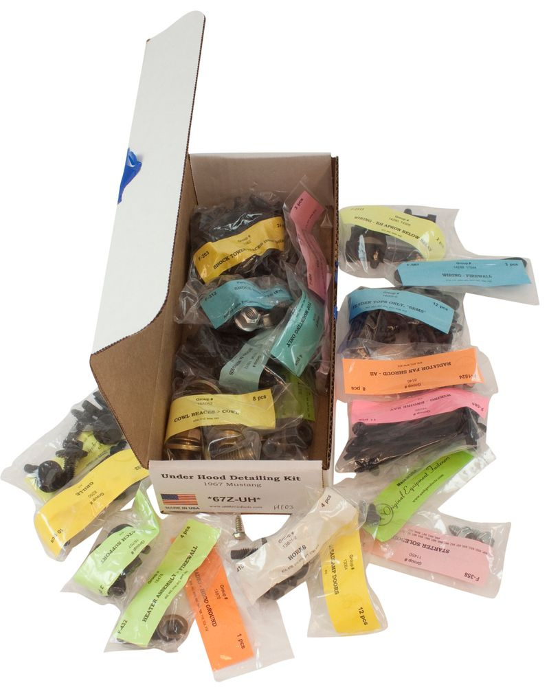 Schraubensatz unter Haube 67 Mustang