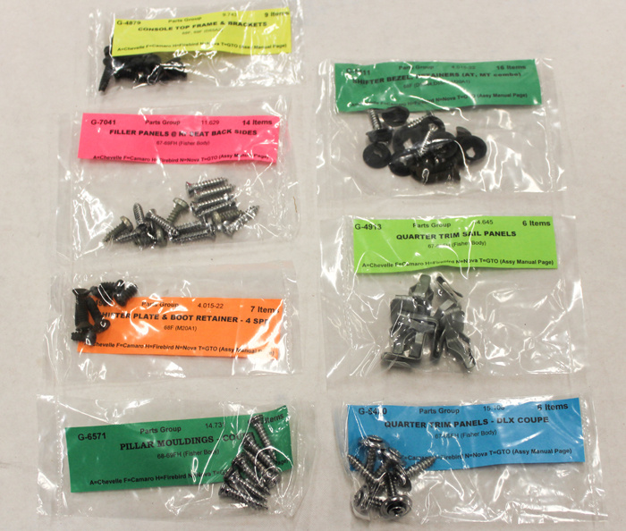 Schraubensatz Innenausstattung Camaro 68