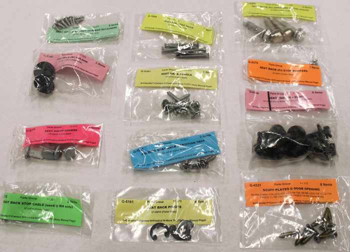 Schraubensatz Innenausstattung Camaro 68