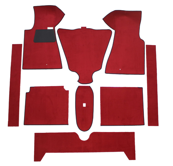 Mattensatz 140 -71 Lenkradschaltung Rot