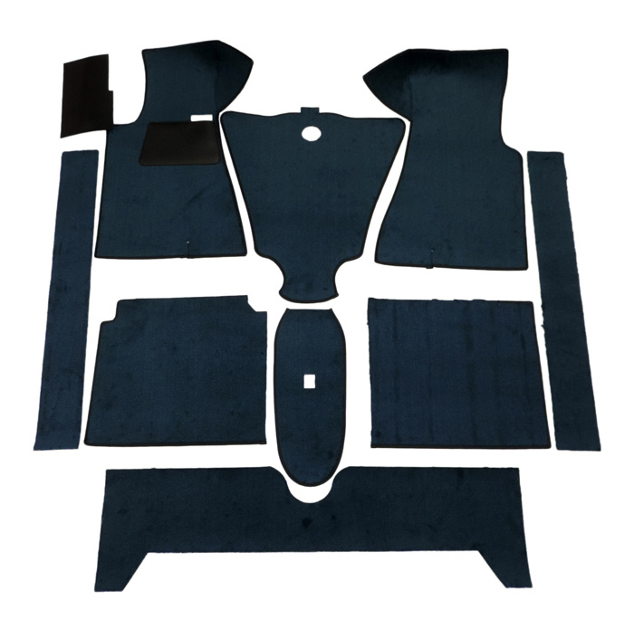 Mattensatz 140 -71 blau Textil