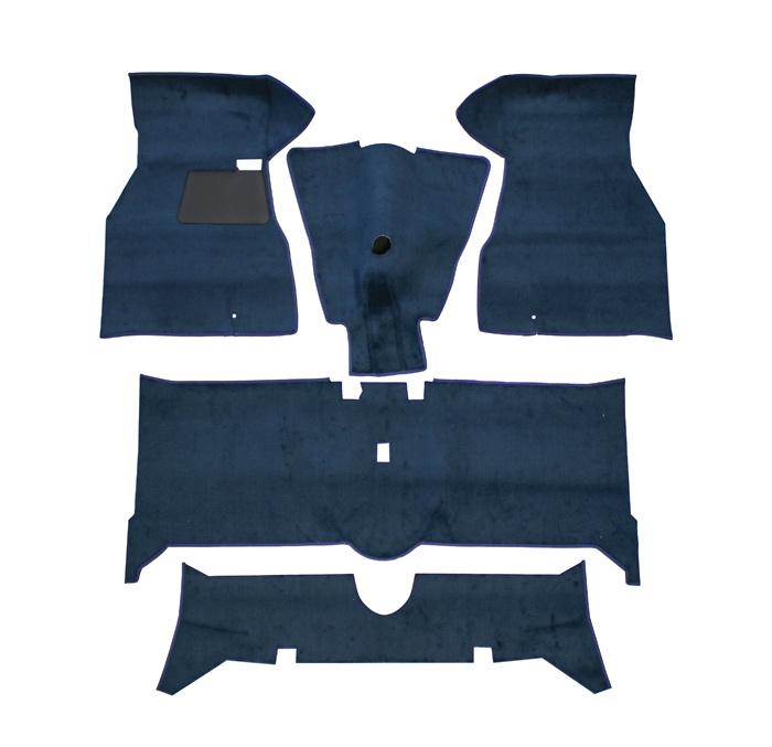 Mattensatz 140 1972 Textil Blau