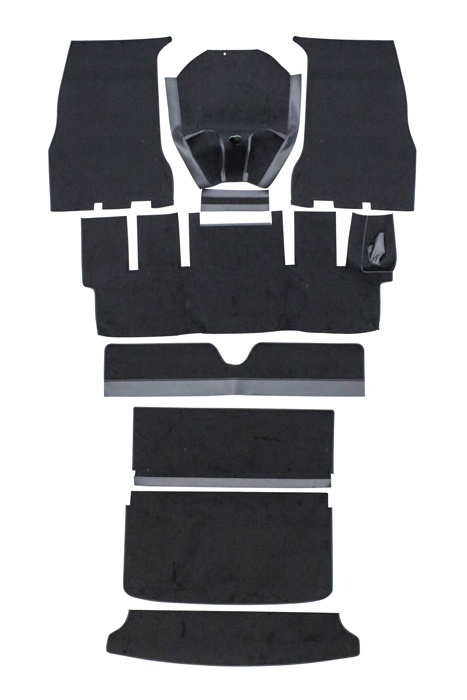 Mattensatz 1800S schw.textil Rechtslenk.