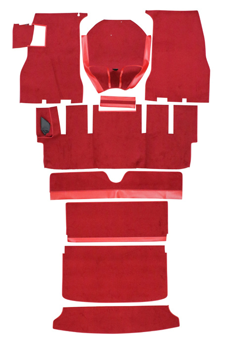 Mattensatz 1800S rot Textil