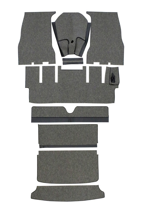 Mattensatz 1800S dunkelgrau Textil Recht