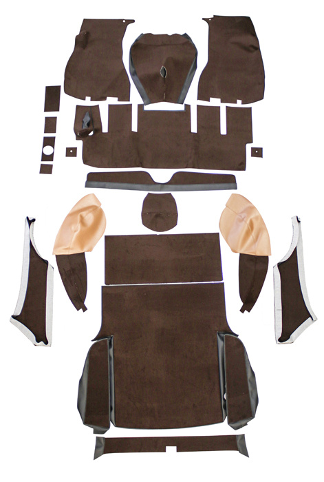 Mattensatz 1800ES braun/gold Textil