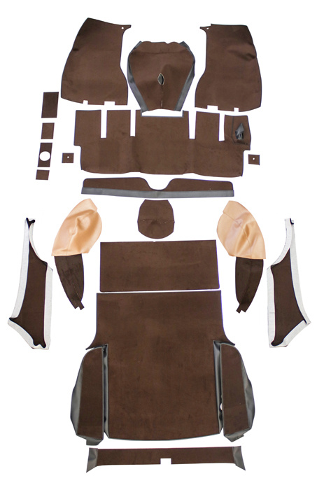 Mattensatz 1800ES braun/gold Textil