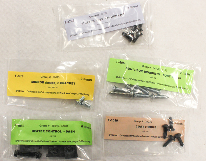 Mont.-satz Innenausstattung 69 FB Shelby