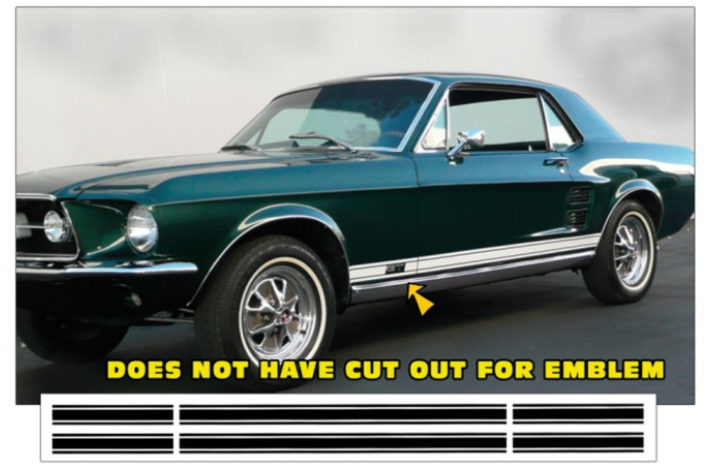 Streifen Aufklebersatz 67 GT schwarz