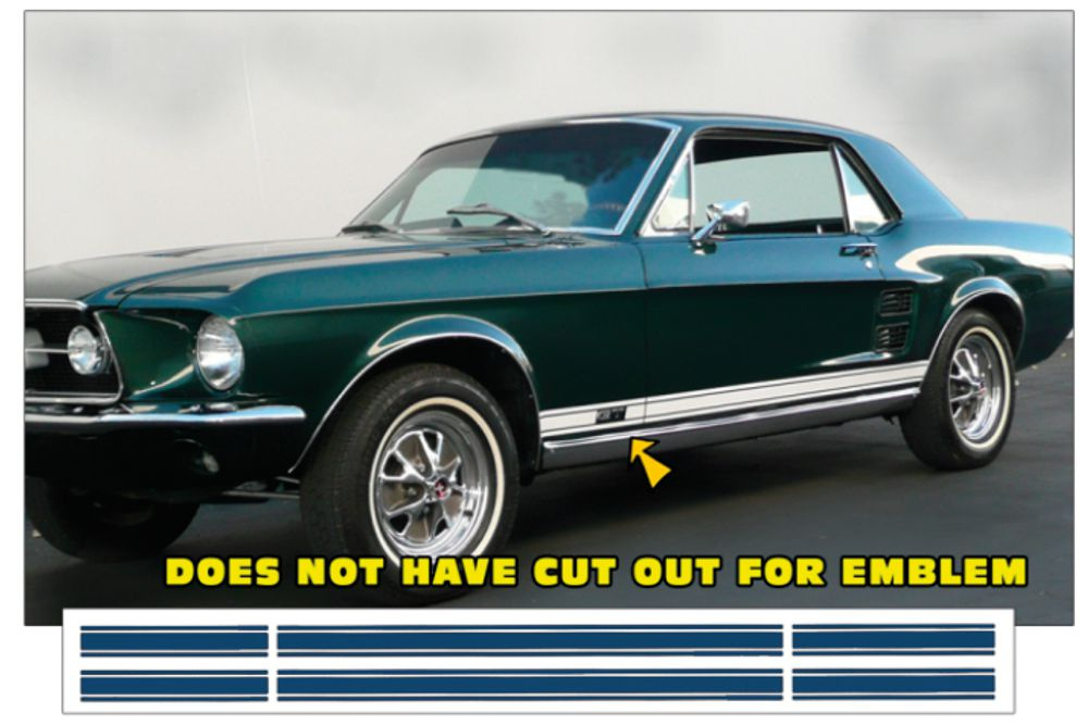 Streifen Aufklebersatz 67 GT blau