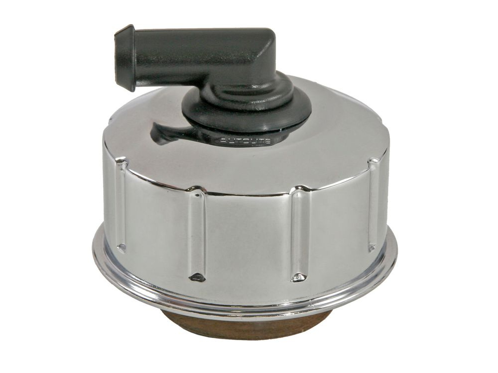 Oil cap w. tube 69-70 Autolite, Chrome