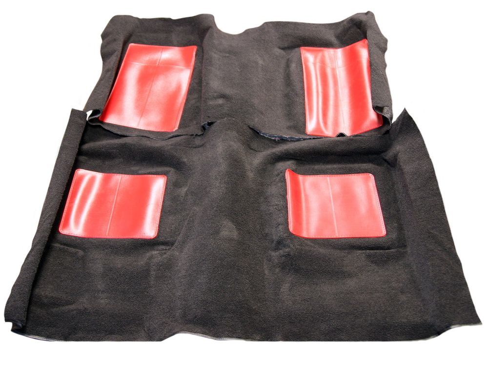 Teppich Mustang 69 FBM1 schwarz/rot