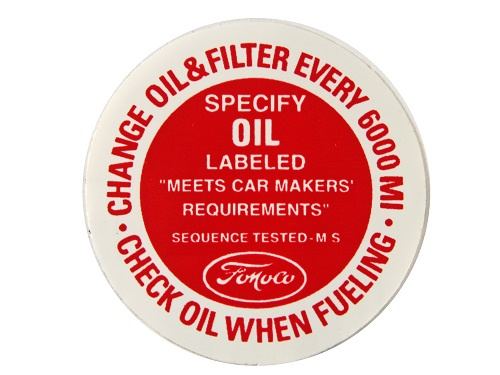 Oil Filler Cap Decal