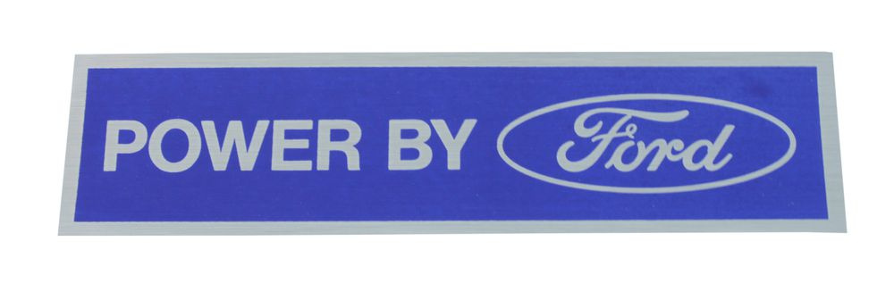 Dekal Power by Ford Ventildeckel silber