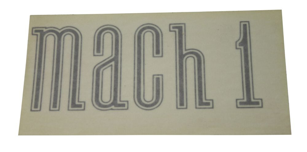 Dekal Heckklappe Mach1 silber Text 71-72