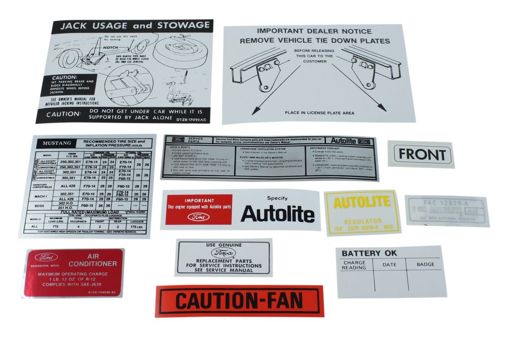 Dekalsatz Mustang 1971
