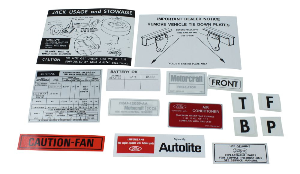 Dekalsatz Mustang 1973 12 st�ck