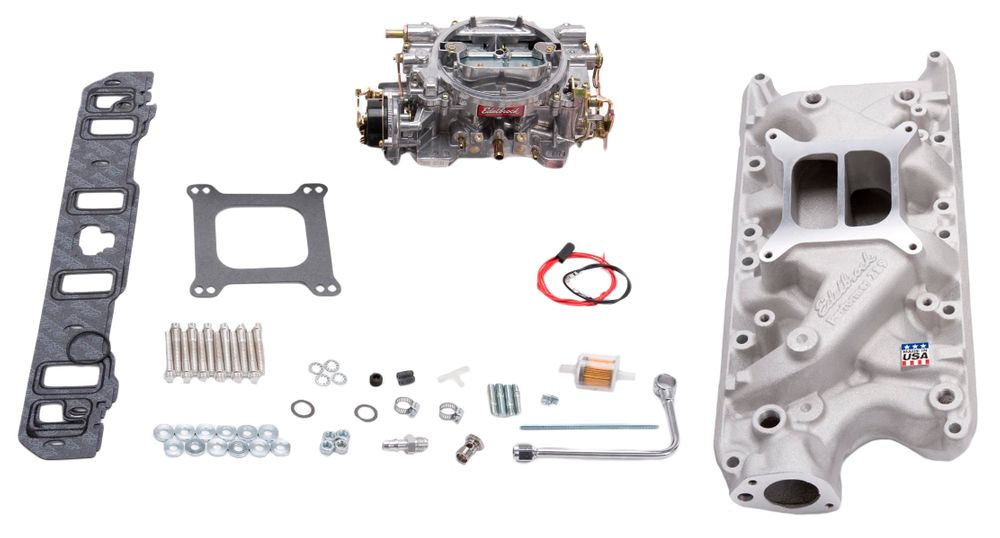 Edelbrock 600 intake+carburetor kit