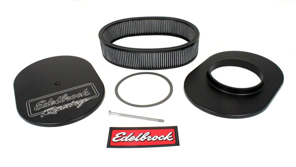 Luftfilter Edelbrock oval schwarz