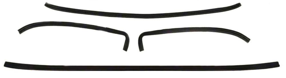 Rear window molding set Camaro 75-81 Blk