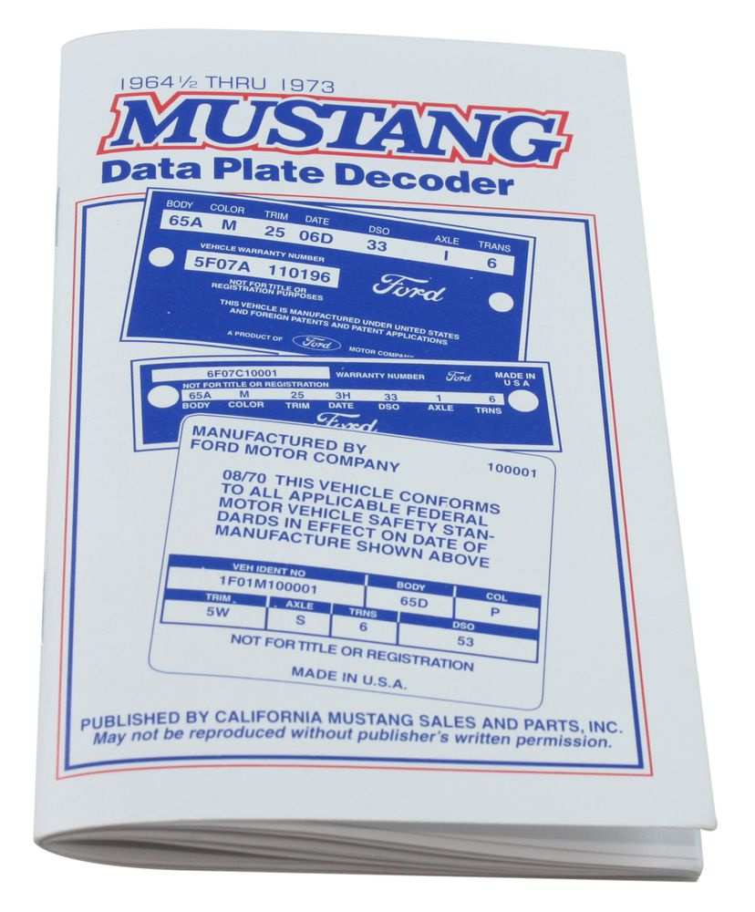 Identschild Dekodierer Mustang 64-73