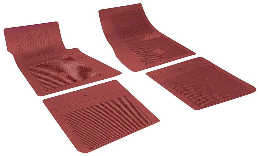 Rubber mats Camaro 67-69 red
