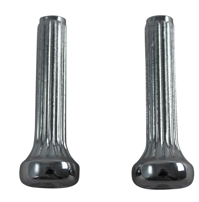 Chrome Ribbed Diecast Door Lock Knobs