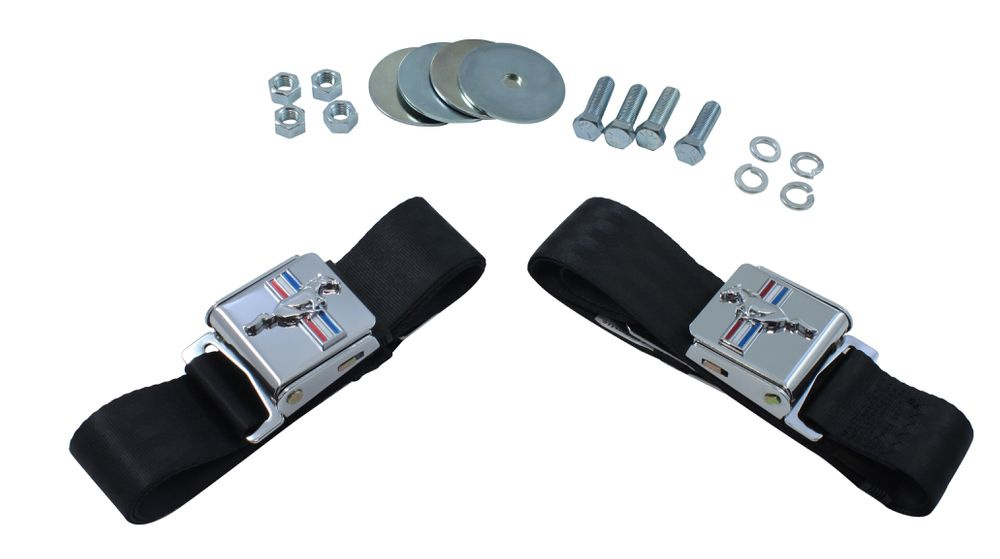 Sicherheitsgurt 2 pkt schwarz