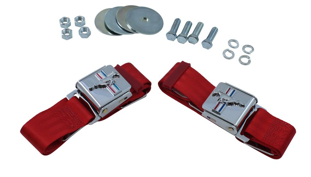 Sicherheitsgurt 2 pkt rot 65