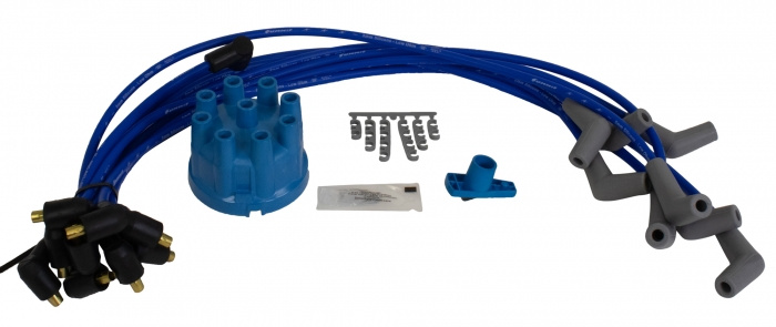 Spark Plug Wire Kit W/cap & Rotor Blue