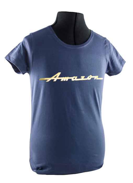 T-Shirt Frau Blau Amazon emblem