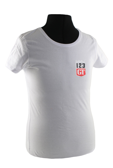 T-shirt Frau weiss 123GT emblem